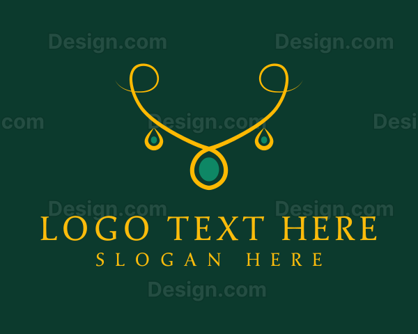 Elegant Golden Necklace Logo