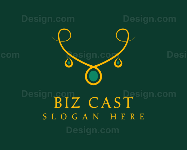 Elegant Golden Necklace Logo