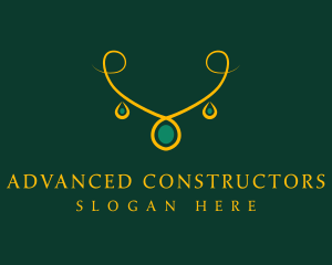 Elegant Golden Necklace logo design