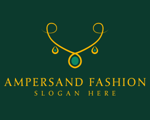 Elegant Golden Necklace logo design