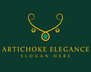 Elegant Golden Necklace logo design