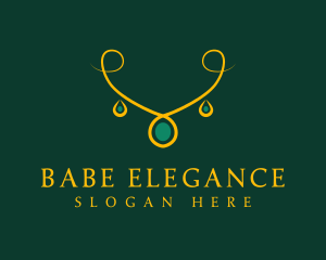 Elegant Golden Necklace logo design