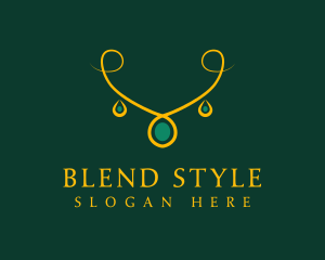 Elegant Golden Necklace logo design