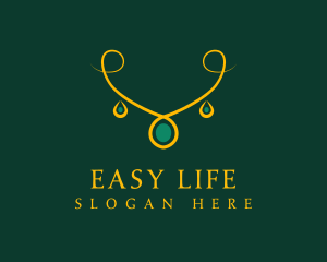 Elegant Golden Necklace logo design