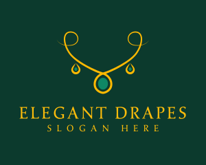 Elegant Golden Necklace logo design