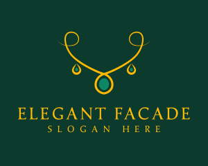 Elegant Golden Necklace logo design