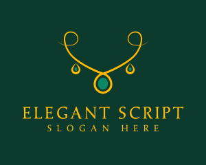 Elegant Golden Necklace logo design