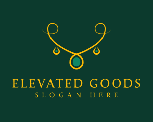 Elegant Golden Necklace logo design