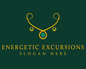 Elegant Golden Necklace logo design