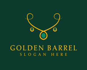 Elegant Golden Necklace logo design