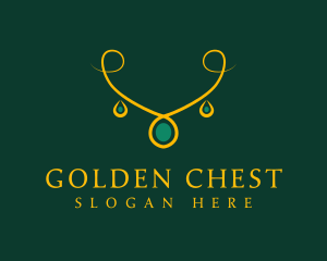 Elegant Golden Necklace logo design