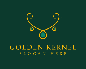 Elegant Golden Necklace logo design