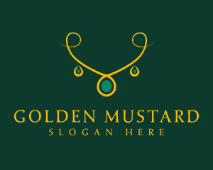 Elegant Golden Necklace logo design