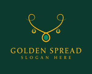 Elegant Golden Necklace logo design