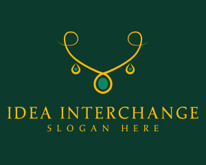 Elegant Golden Necklace logo design