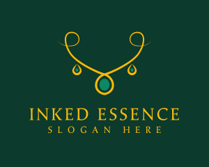 Elegant Golden Necklace logo design