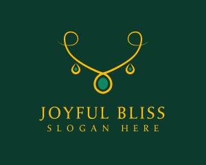 Elegant Golden Necklace logo design