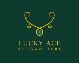 Elegant Golden Necklace logo design