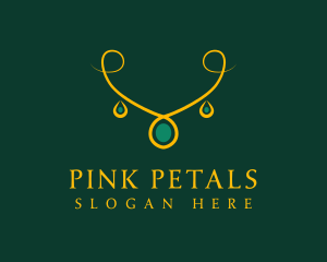 Elegant Golden Necklace logo design