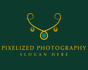 Elegant Golden Necklace logo design