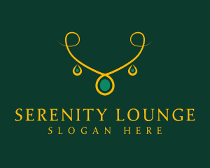 Elegant Golden Necklace logo design