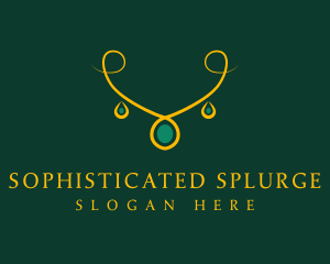 Elegant Golden Necklace logo design