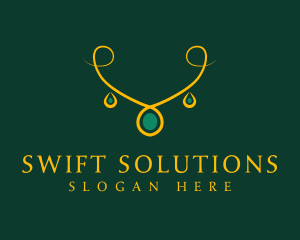 Elegant Golden Necklace logo design