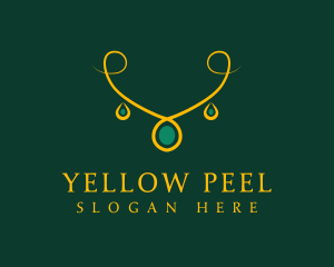 Elegant Golden Necklace logo design