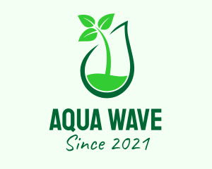 Green Organic Liquid logo design