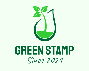 Green Organic Liquid logo design