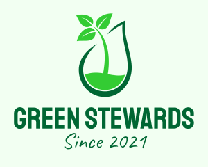 Green Organic Liquid logo design