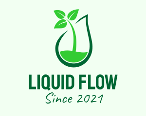 Green Organic Liquid logo design