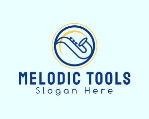 Music Instrument Saxophone logo