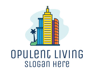 Tropical City Living  logo design