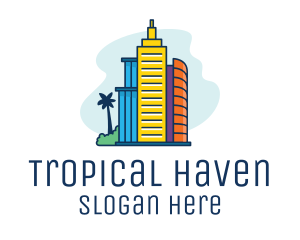 Tropical City Living  logo design