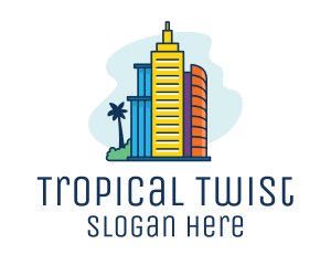 Tropical City Living  logo design