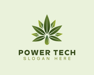 Organic Marijuana Droplet Logo