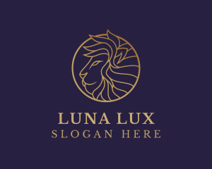 Luxury Lion Safari logo design