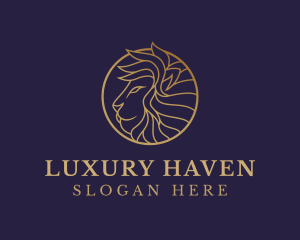 Luxury Lion Safari logo design