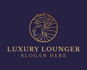 Luxury Lion Safari logo design