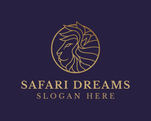 Luxury Lion Safari logo design