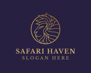 Luxury Lion Safari logo design