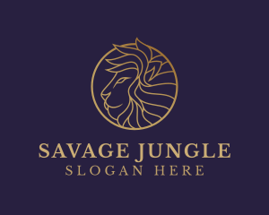 Luxury Lion Safari logo design