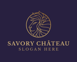 Luxury Lion Safari logo design