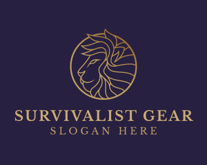 Luxury Lion Safari logo design