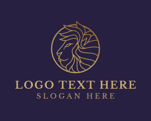 Luxury - Luxury Lion Safari logo design