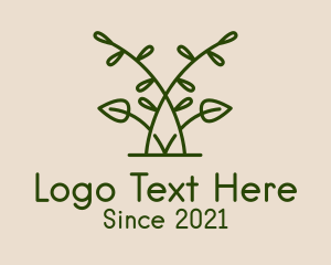Minimalist Herbal Leaf logo