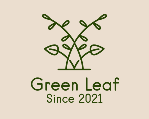 Minimalist Herbal Leaf logo design