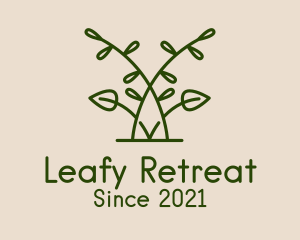 Minimalist Herbal Leaf logo design