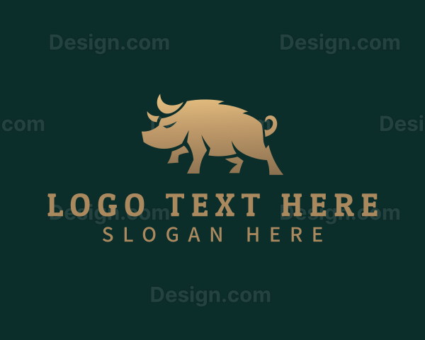 Wild Warthog Animal Logo